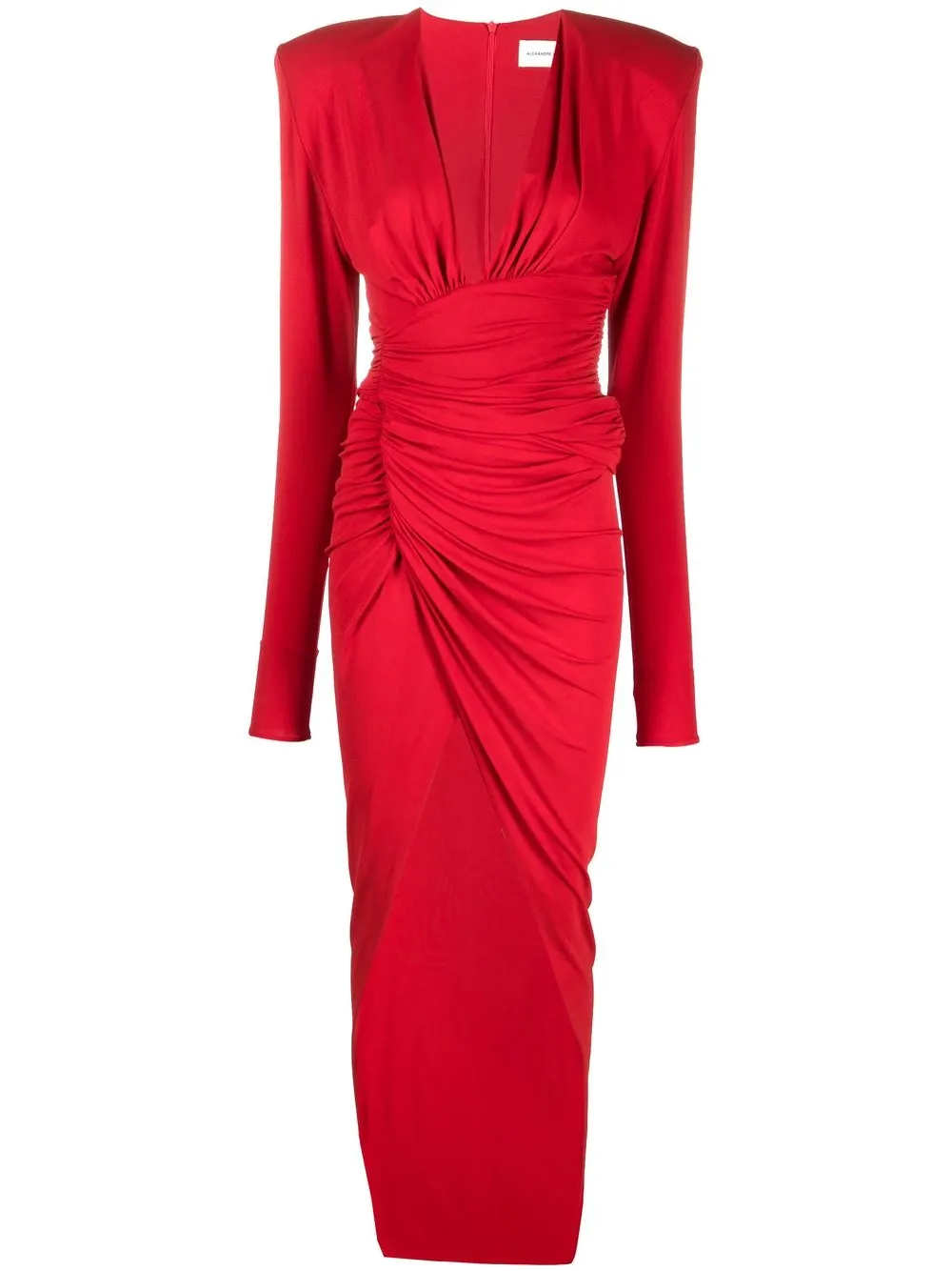 

Alexandre Vauthier vestido midi estructurado - Rojo