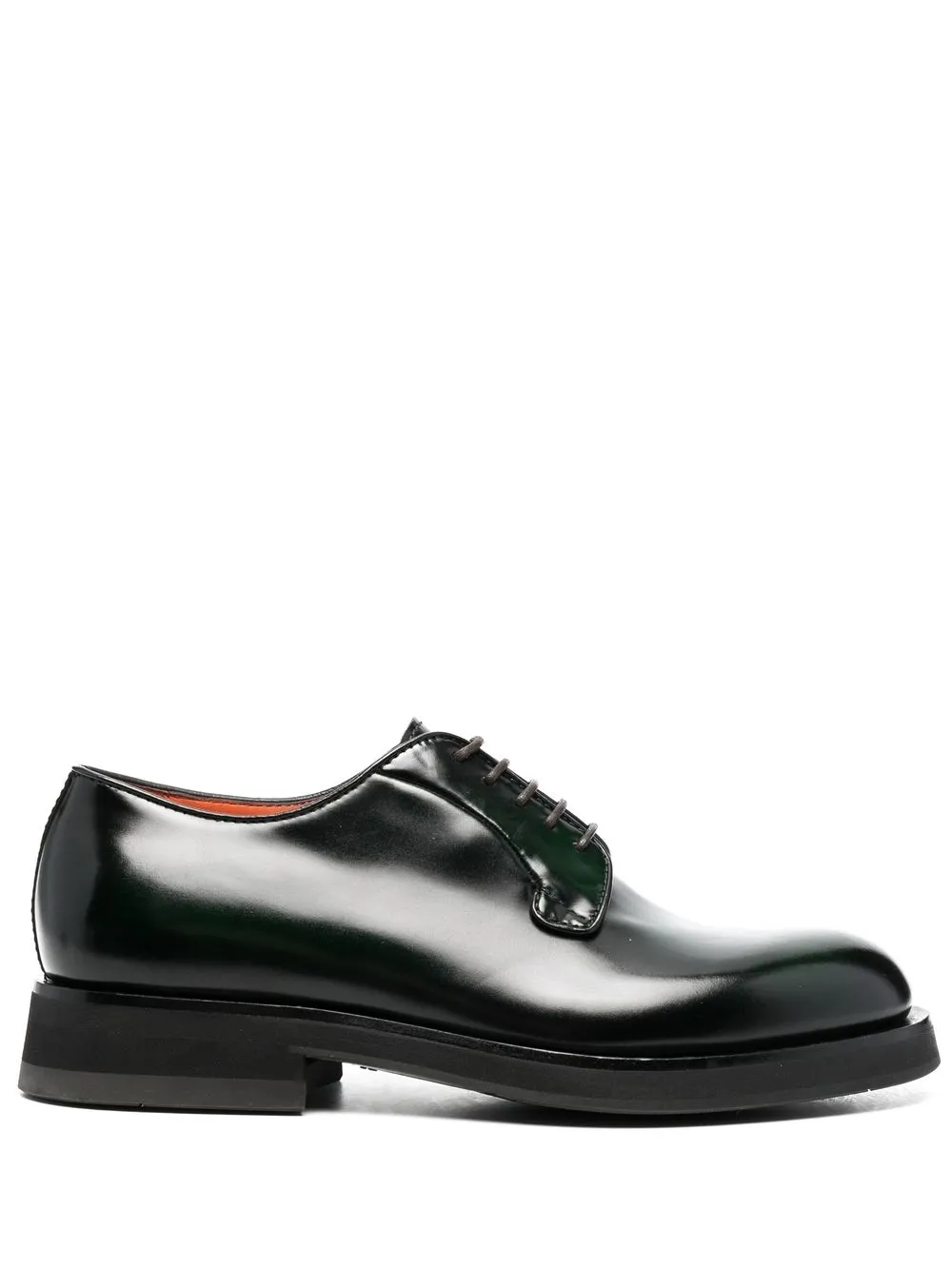 

Santoni polished leather derby shoes - Green