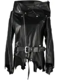 Junya Watanabe belted leather jacket - Black
