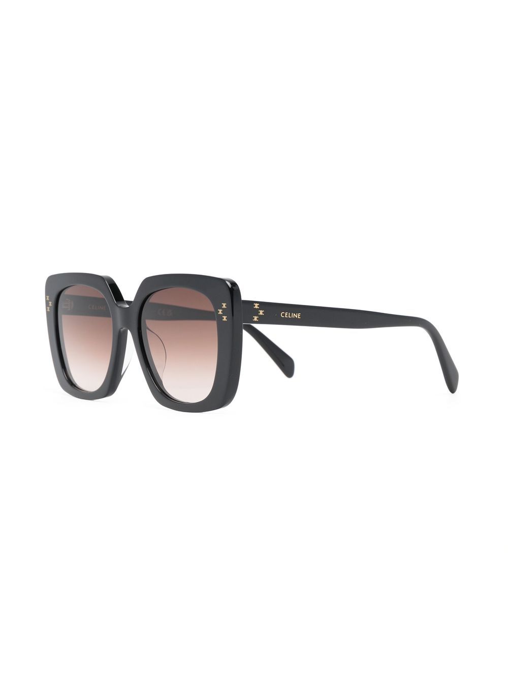 Celine Eyewear Zonnebril met vierkant montuur - Zwart