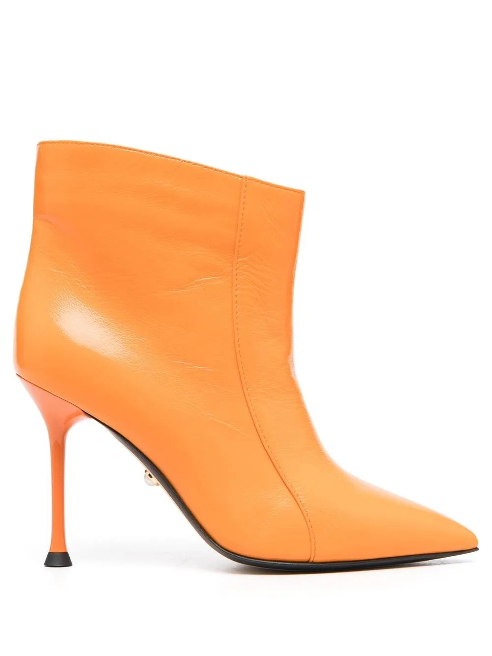 

Alevì botines con puntera en punta y tacón stiletto de 95mm - Naranja