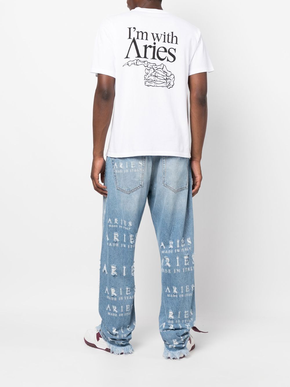 Image 2 of Aries T-Shirt mit "I'm with Aries"-Print