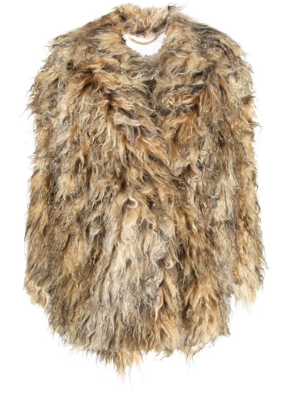 faux-fur oversize coat