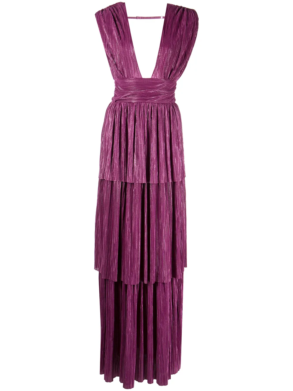 

Sabina Musayev Judith pleated lace-up dress - Purple
