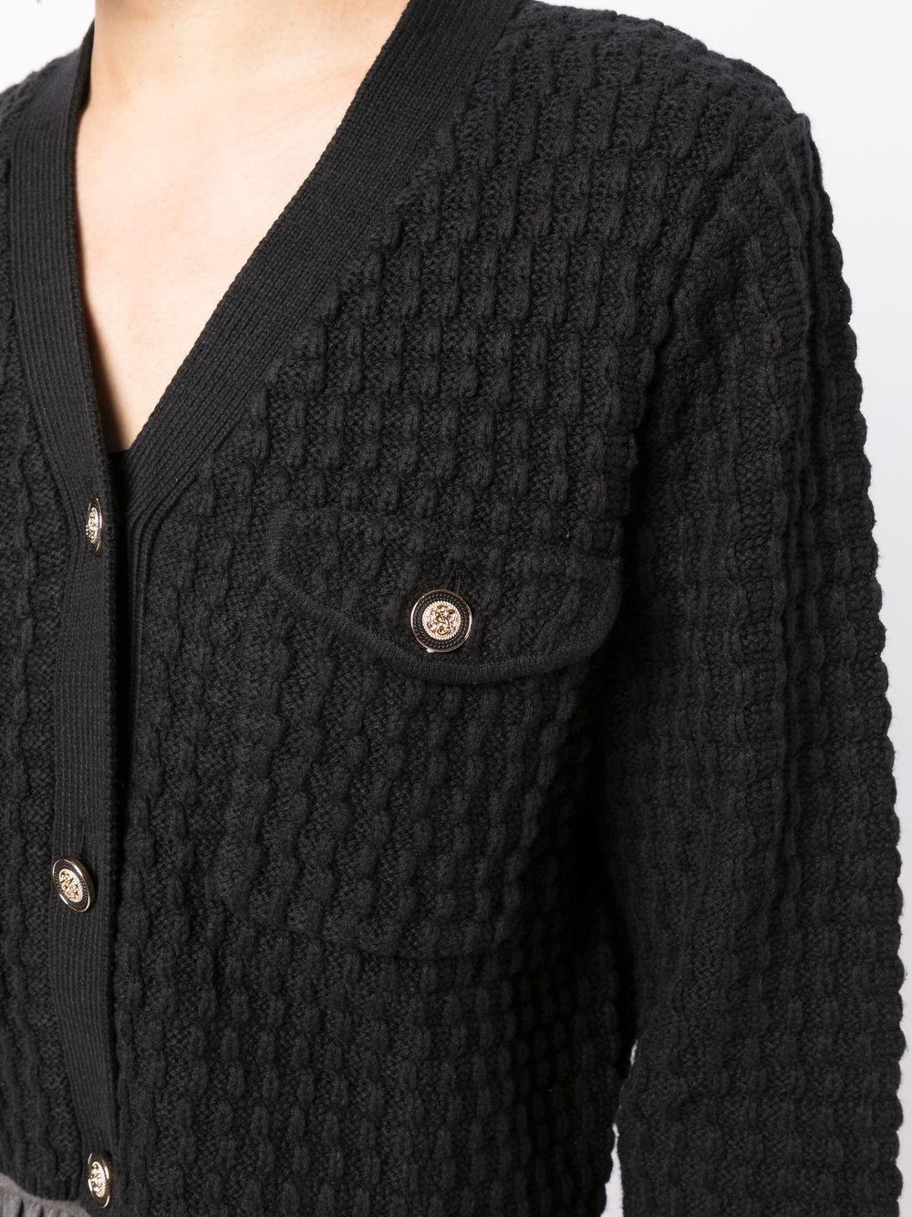 B+ab Textured-knit V-neck Cardigan - Farfetch