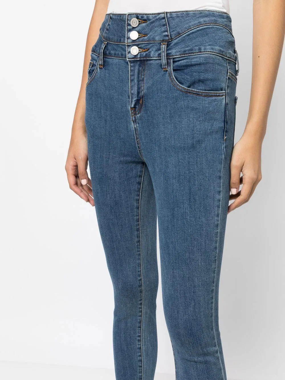 b+ab SkinnyJeans Mit Hohem Bund Farfetch