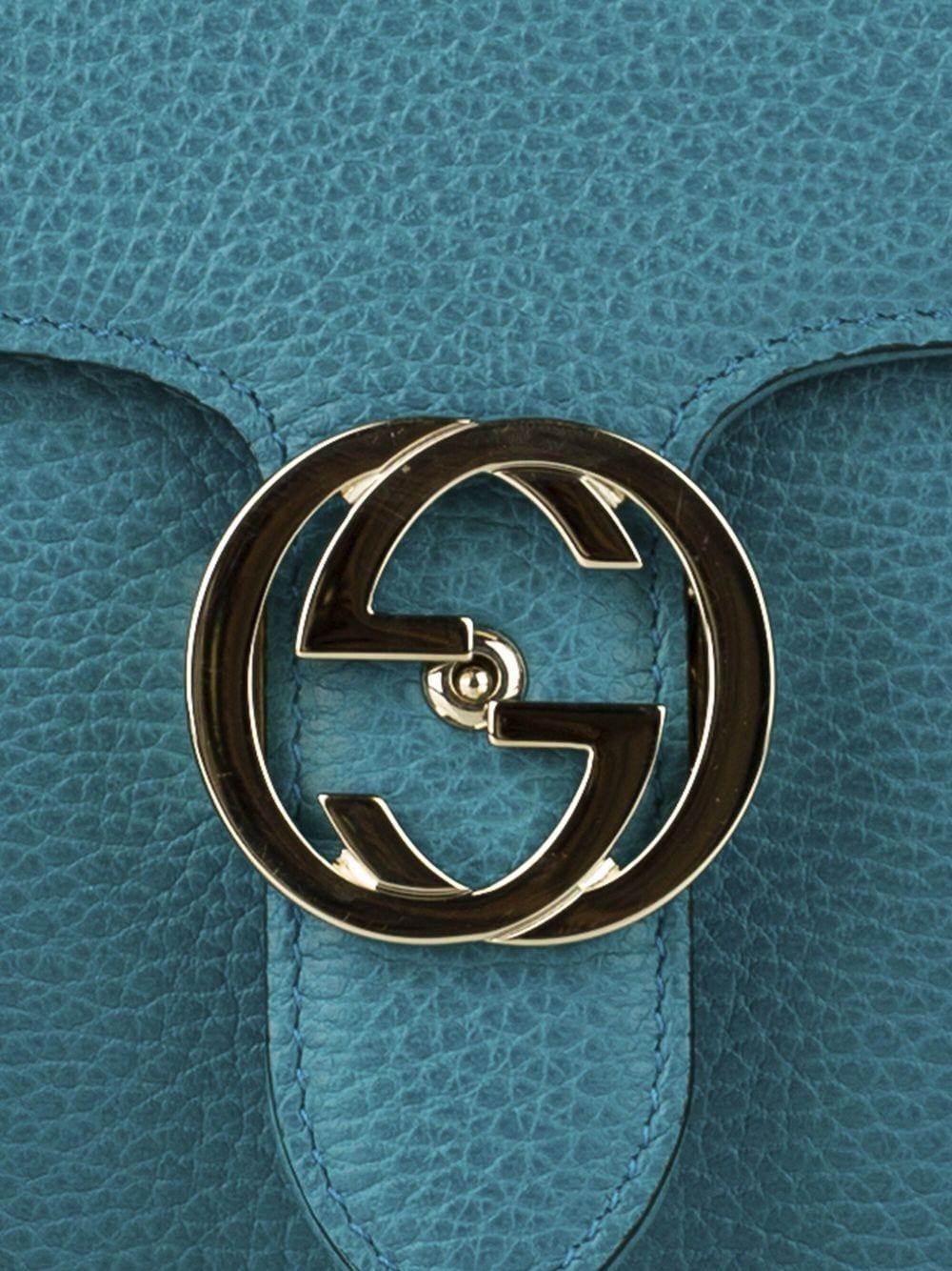 Gucci Interlocking Shoulder Bag (Outlet) Leather Small Blue