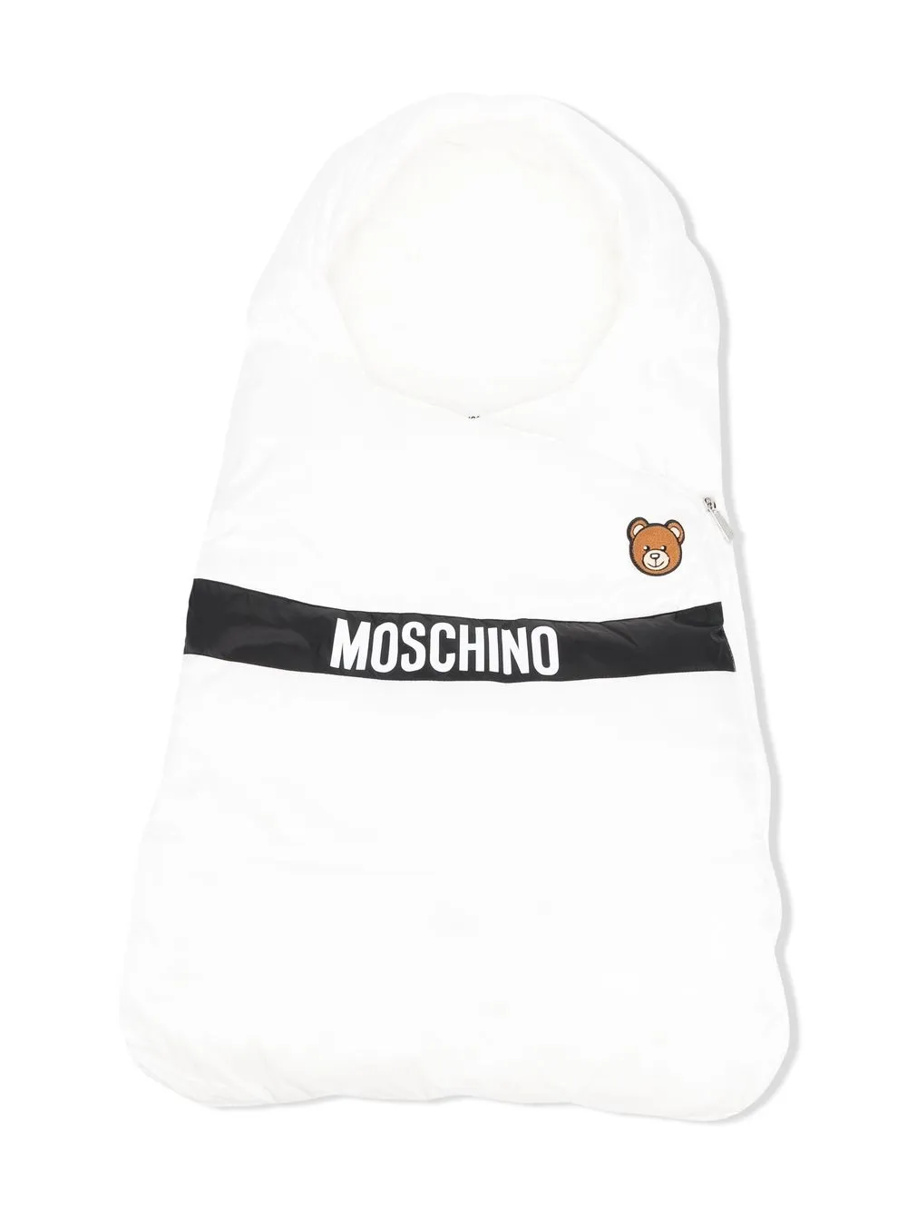 

Moschino Kids logo-print sleeping bag - White