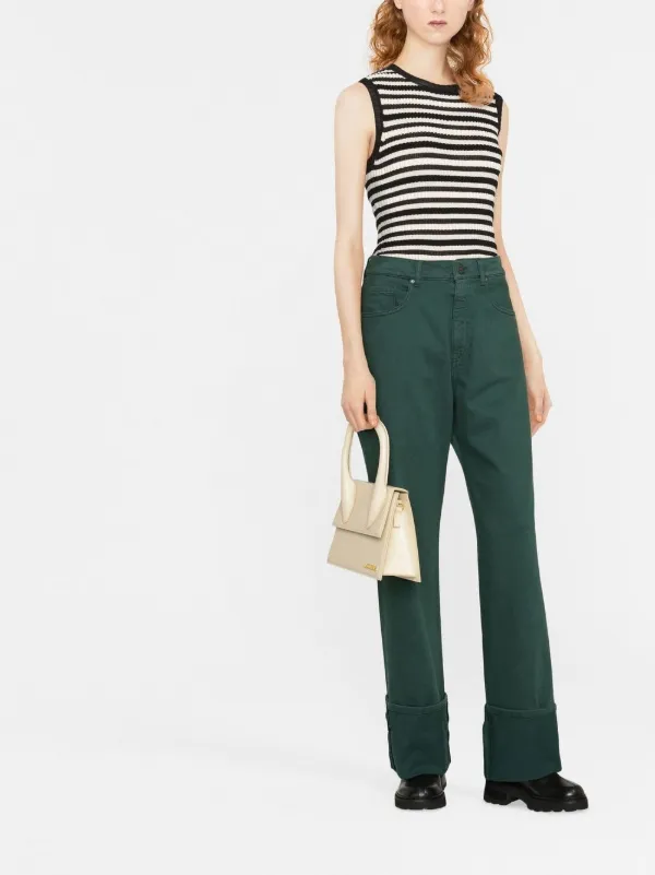 Jeans Dritti Con Risvolto Verde FARFETCH IT