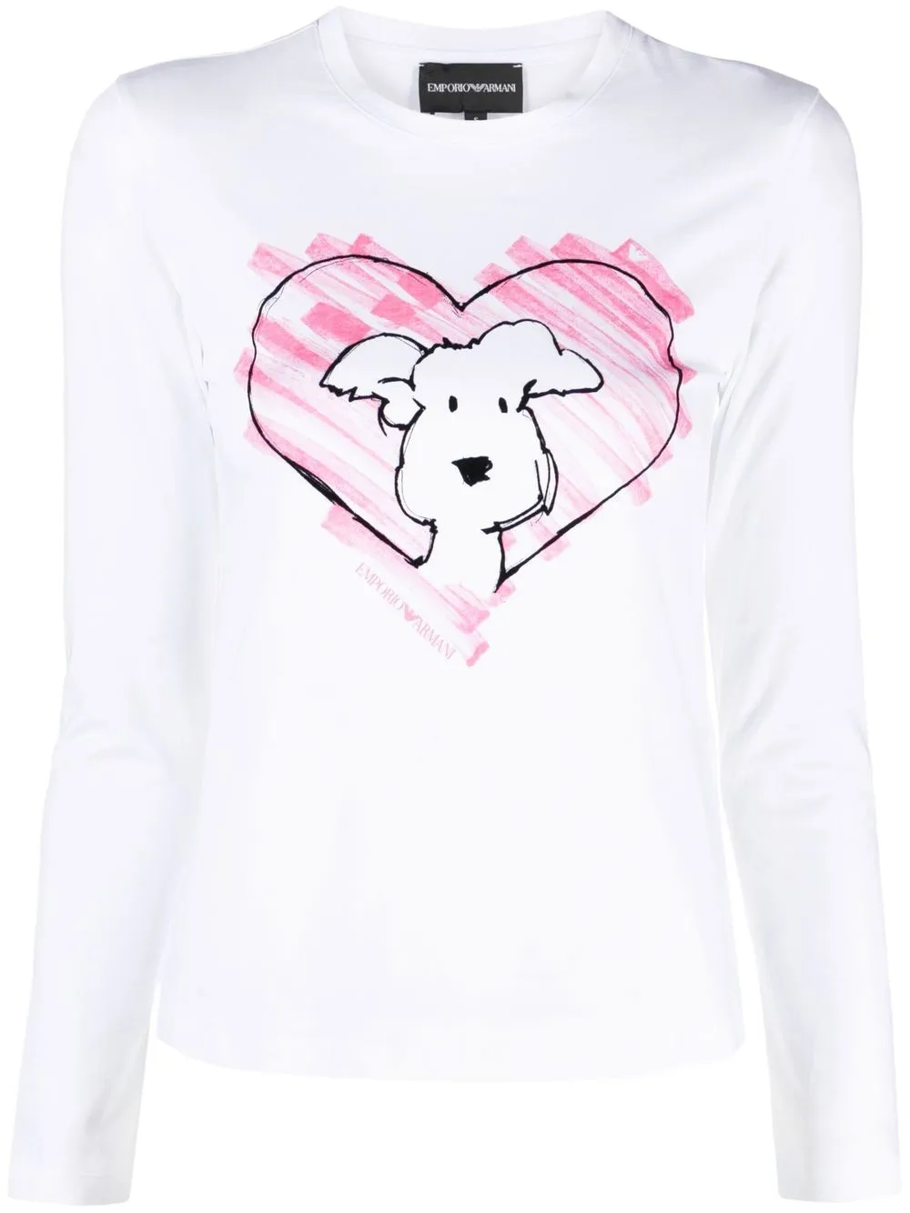

Emporio Armani playera con estampado gráfico - Blanco