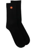 Kenzo floral-embroidered stretch-design socks - Black