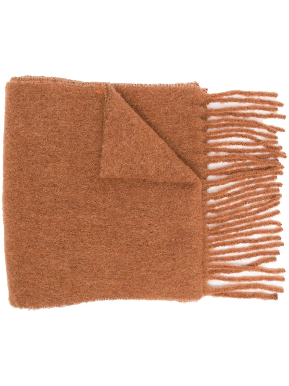 

IRO textured tassel-edge knitted scarf - Brown