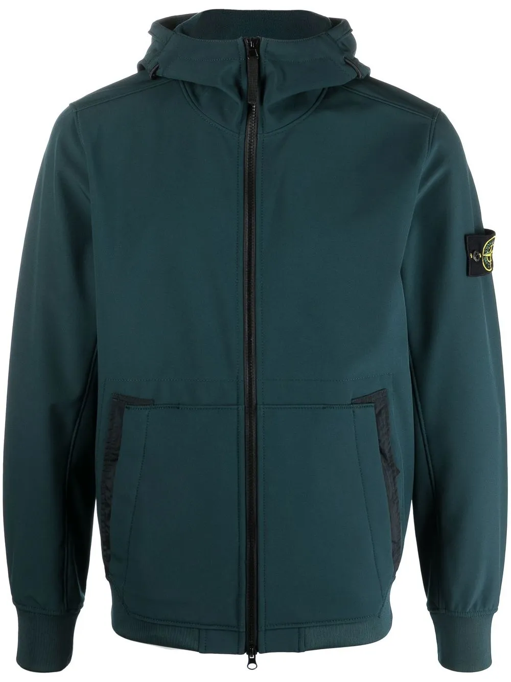 

Stone Island chamarra con capucha y parche de brújula - Verde