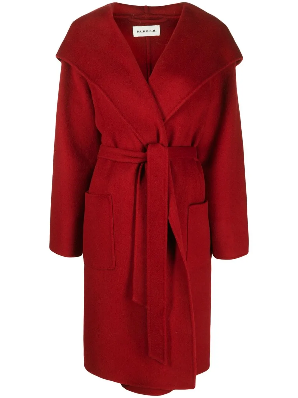 

P.A.R.O.S.H. Leak wool midi coat - Red