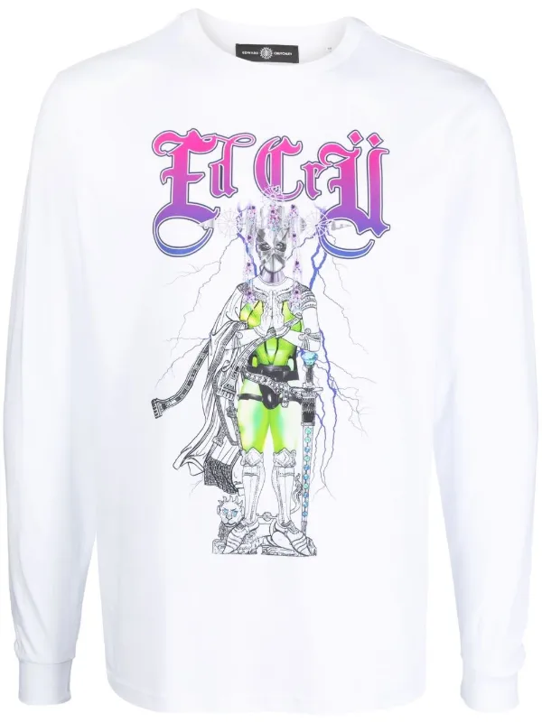 Edward Crutchley graphic-print Cotton T-shirt | White | FARFETCH