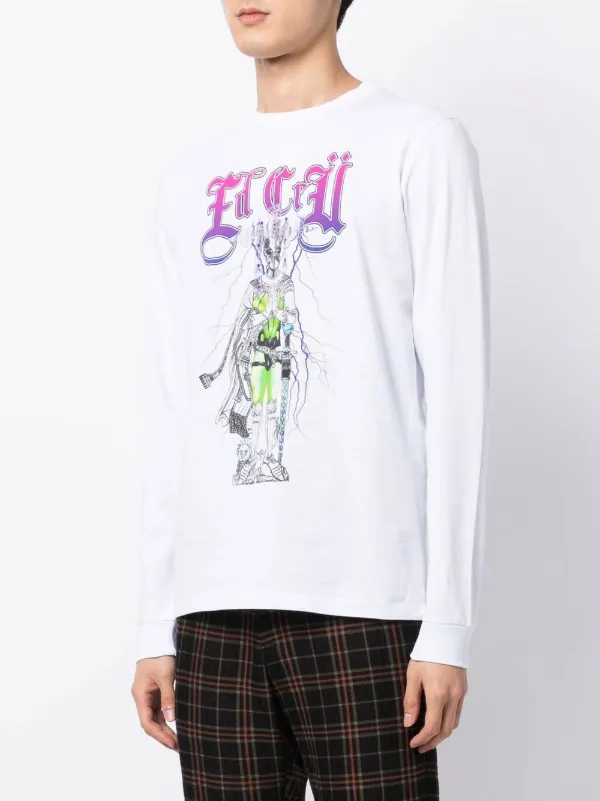 Edward Crutchley graphic-print Cotton T-shirt | White | FARFETCH