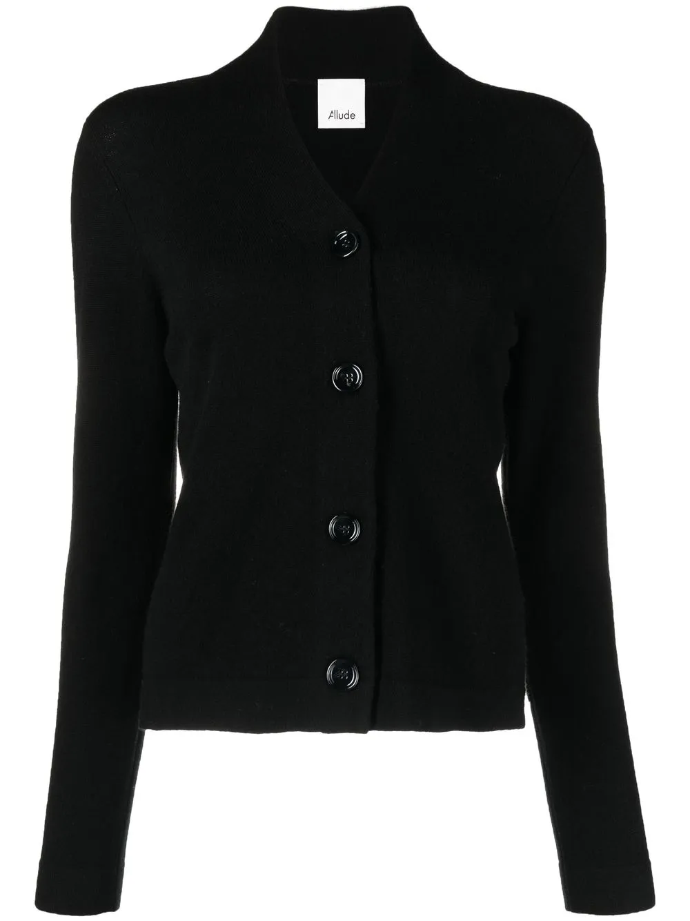 

Allude V-neck fine-knit cardigan - Black