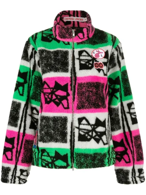 Chopova Lowena Fleecejacke mit grafischem Print
