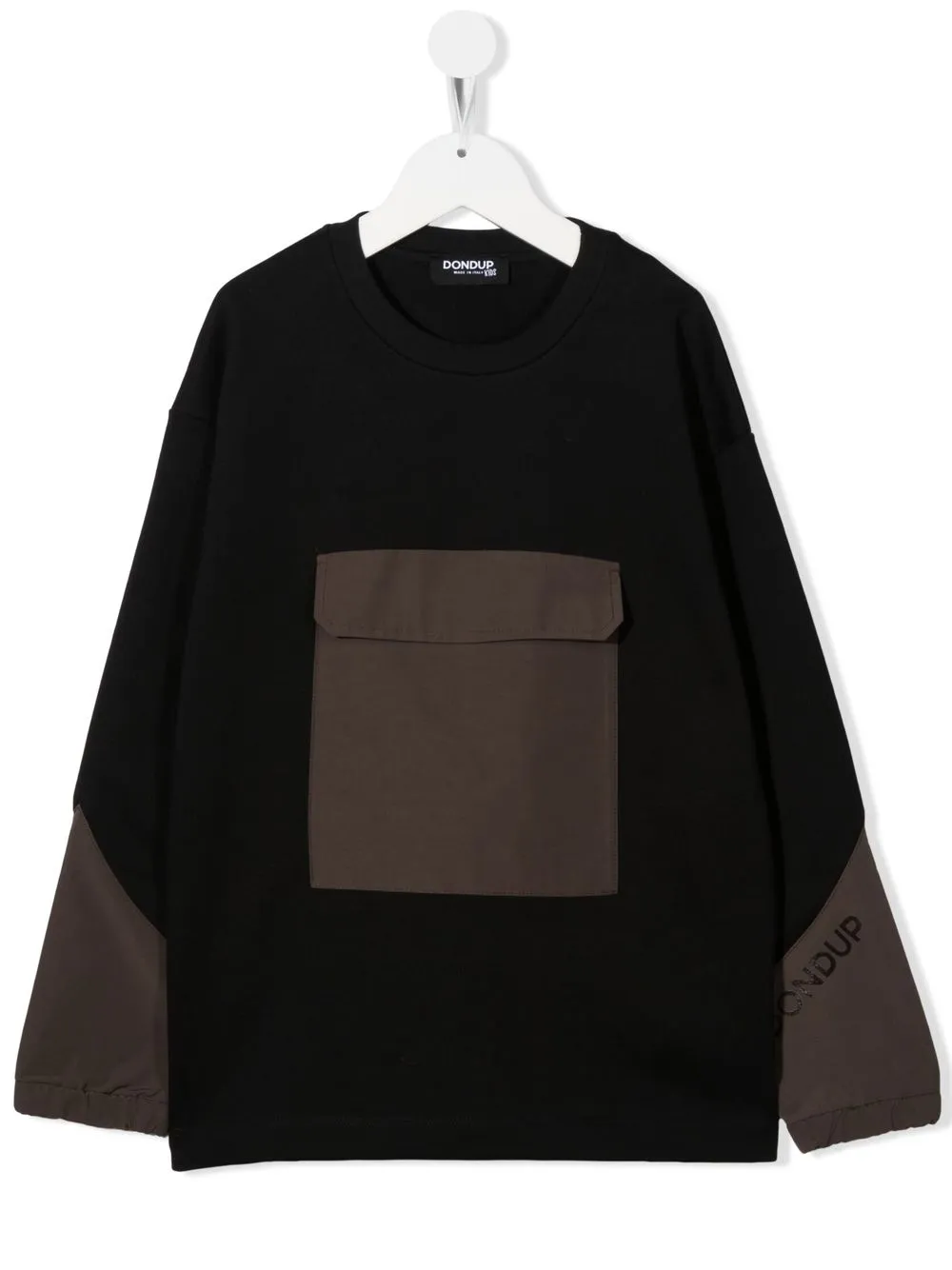 

DONDUP KIDS logo-print crew-neck jumper - Black