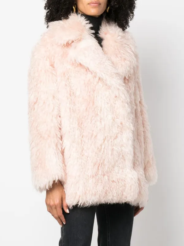 BECAGLI オーバーサイズ エコファーコート | ピンク | FARFETCH JP