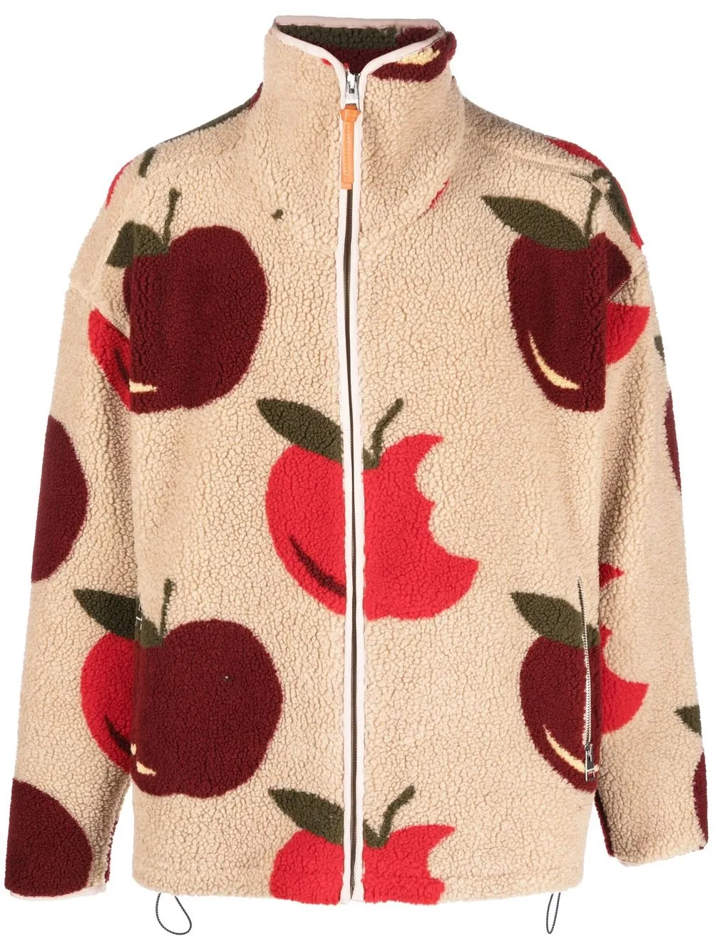 

JW Anderson graphic-print fleece jacket - Neutrals