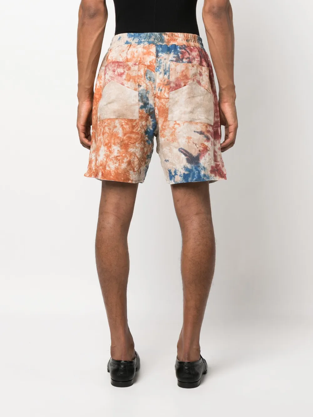 Rhude Multicolor Printed Shorts In Neutrals