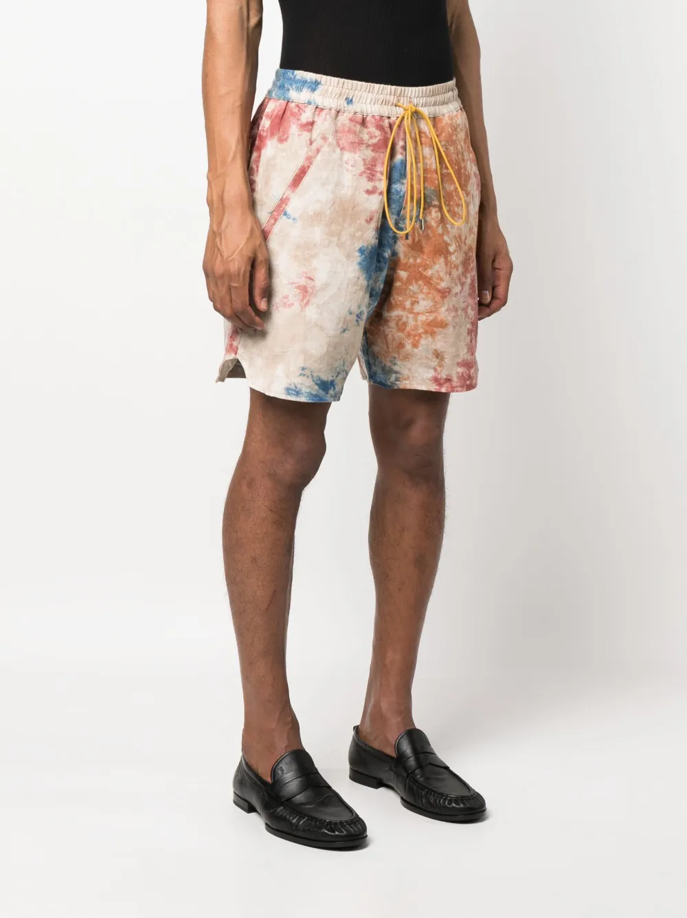 Rhude Multicolor Printed Shorts In Neutrals