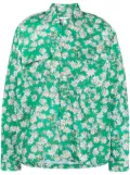 RHUDE daisy-print long-sleeved shirt - Green