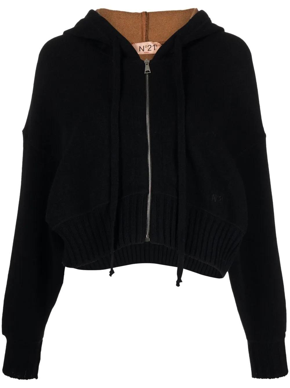 

Nº21 hoodie tejida con cordones - Negro