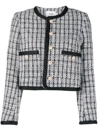 B+ab Check-pattern Tweed Jacket - Farfetch