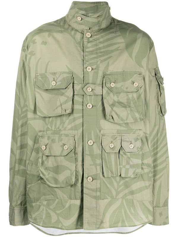 Engineered Garments Explorer leaf-print Shirt Jacket - Farfetch