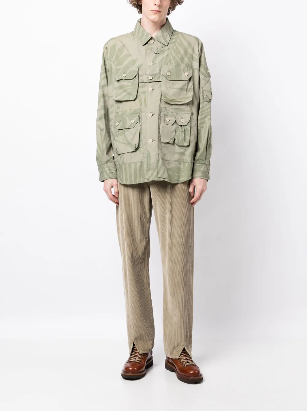 Shop Engineered Garments Explorer Shirt Jacket In Grün