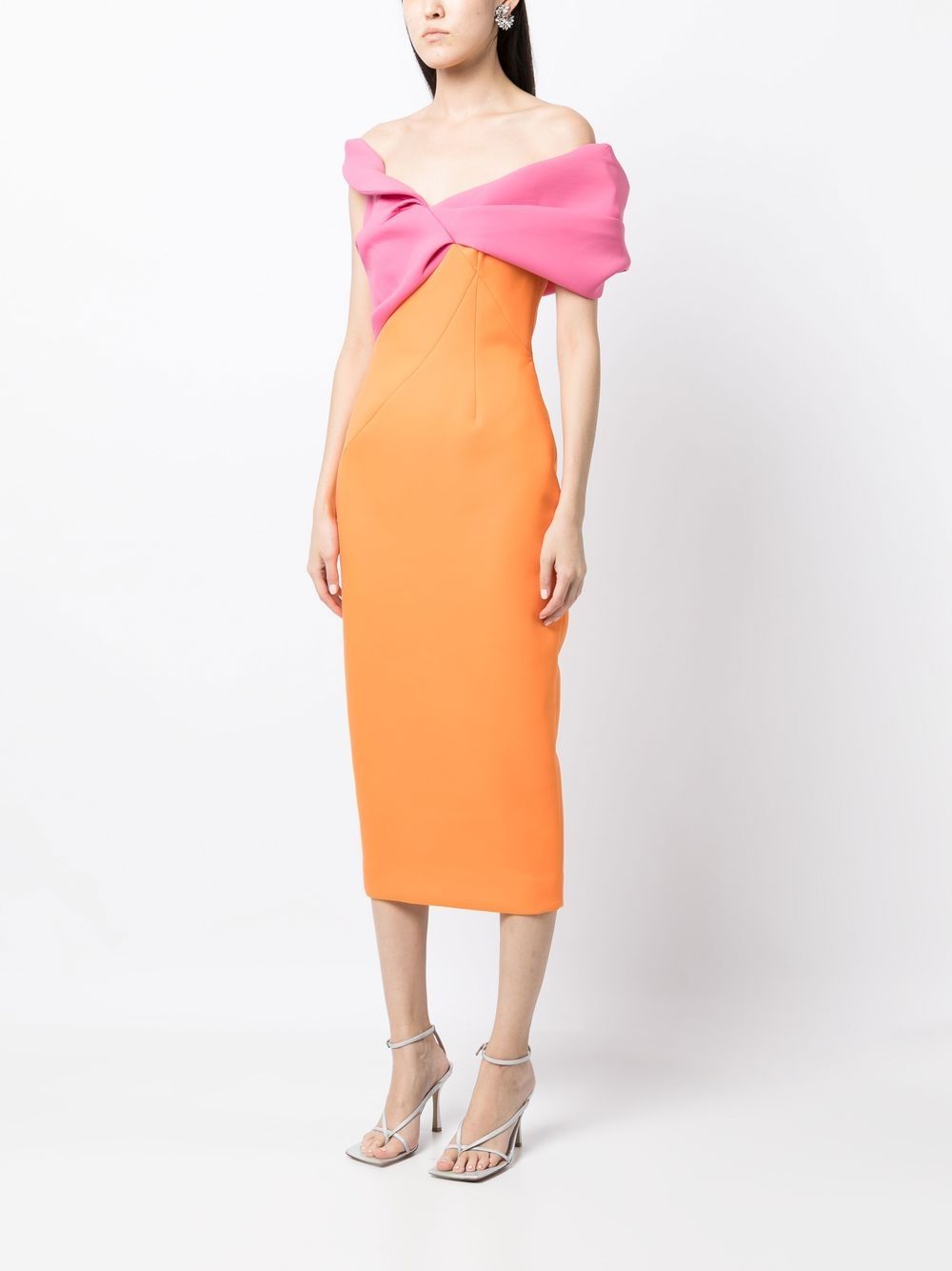 rachel gilbert orange dress