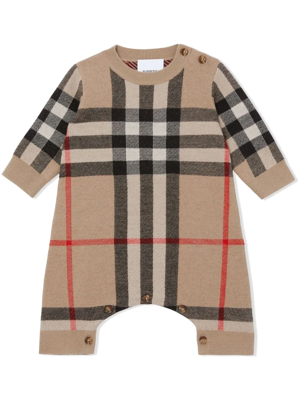 

Burberry Kids body con motivo Vintage Check - Neutro