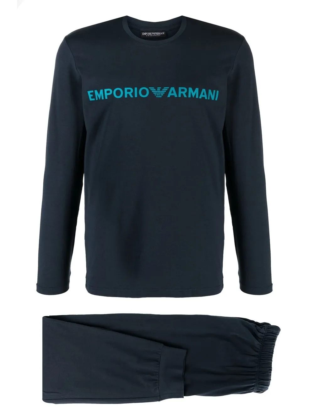 

Emporio Armani pijama con logo estampado - Azul