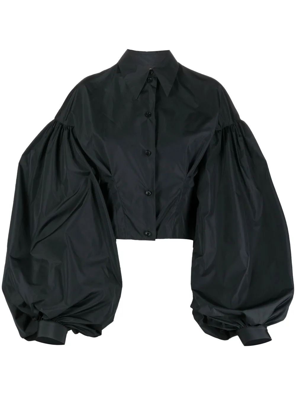 

DEL CORE camisa con mangas farol - Negro