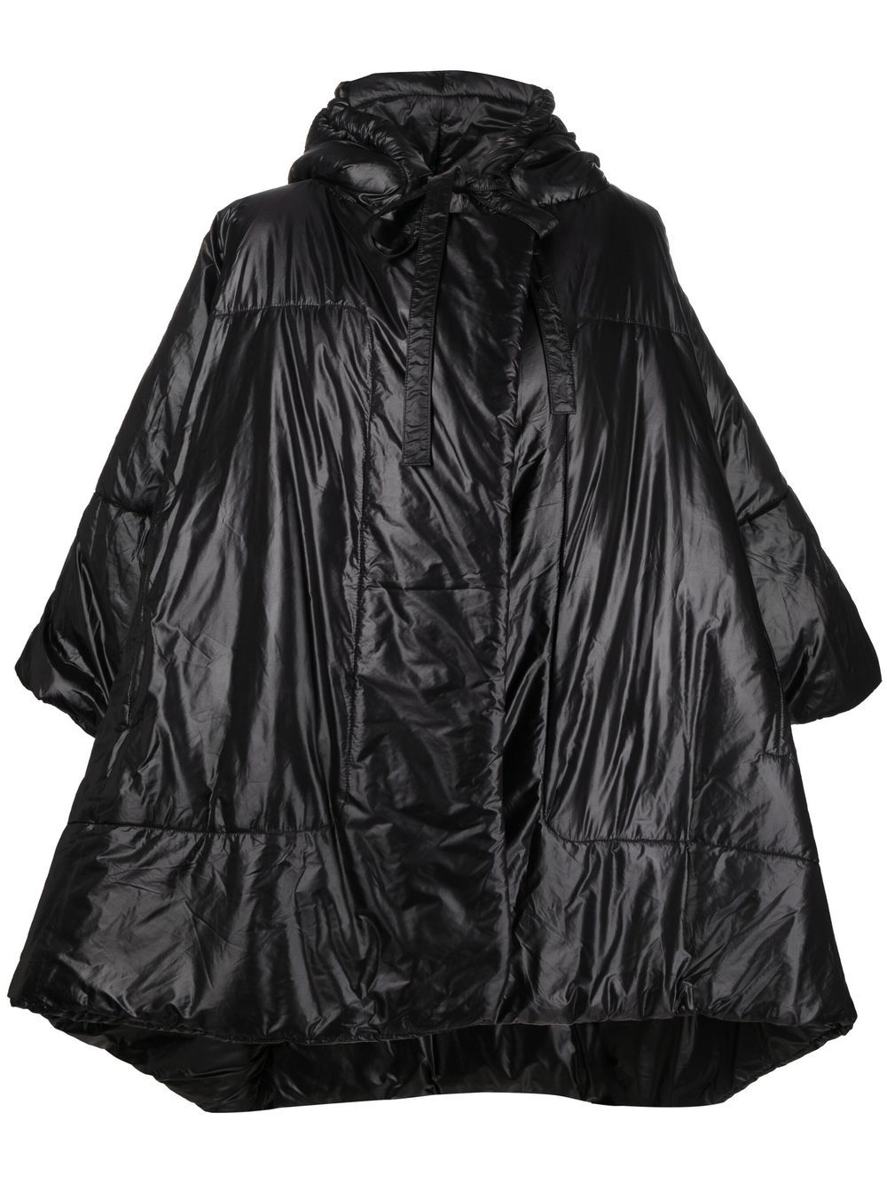 NORMA KAMALI DRAWSTRING-HOOD PADDED COAT