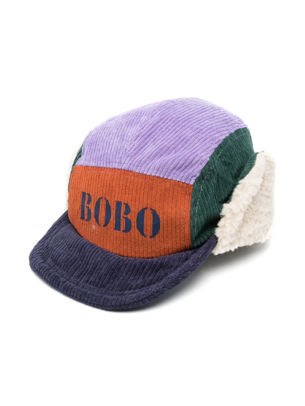 

Bobo Choses gorra de pana con logo estampado - Azul