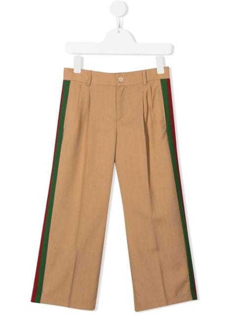 Gucci Kids pleated tailored-cut trousers