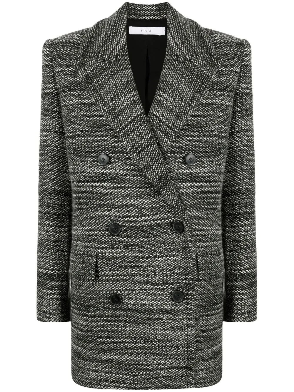 

IRO Chamie textured wool-blend blazer - Black