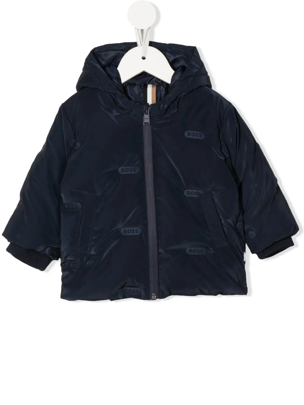 

BOSS Kidswear trenca capitonada - Azul