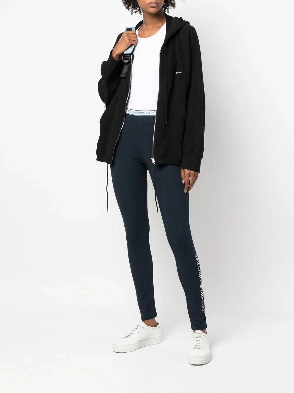 Emporio Armani Legging met logoprint - Blauw