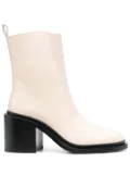 Jil Sander leather block-heel boots - Neutrals