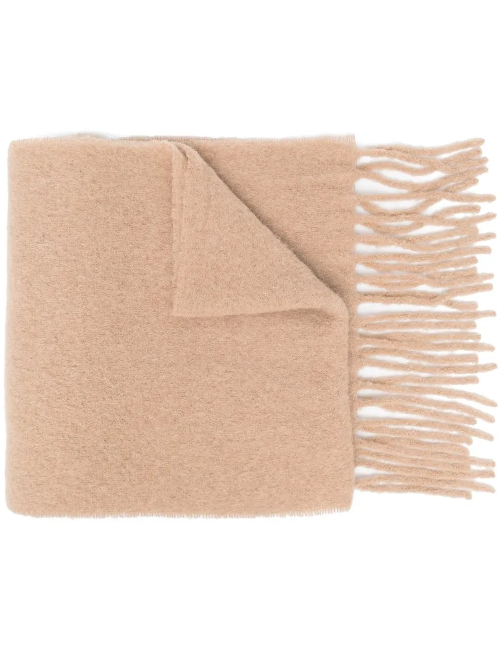 

IRO textured tassel-edge knitted scarf - Neutrals