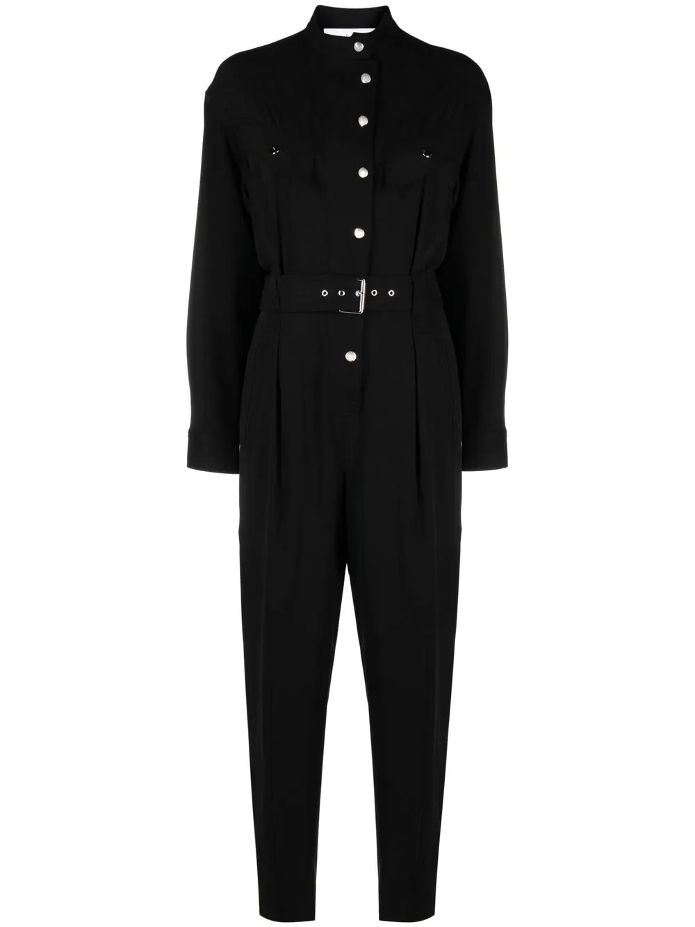 

IRO press-stud belted jumpsuit - Black