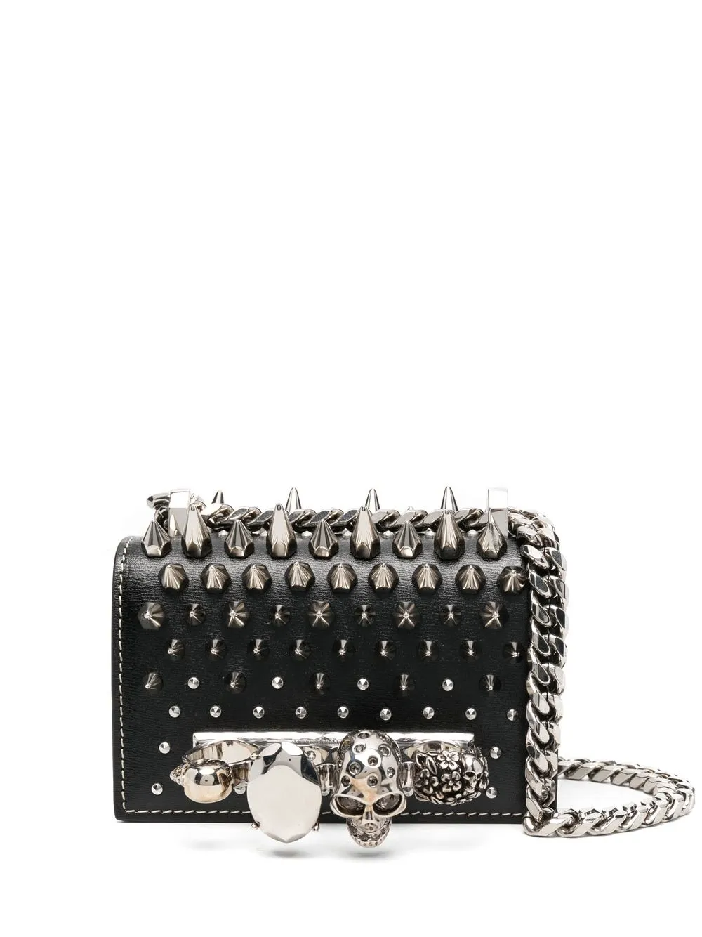 

Alexander McQueen bolsa crossbody Micro Jewelled - Negro