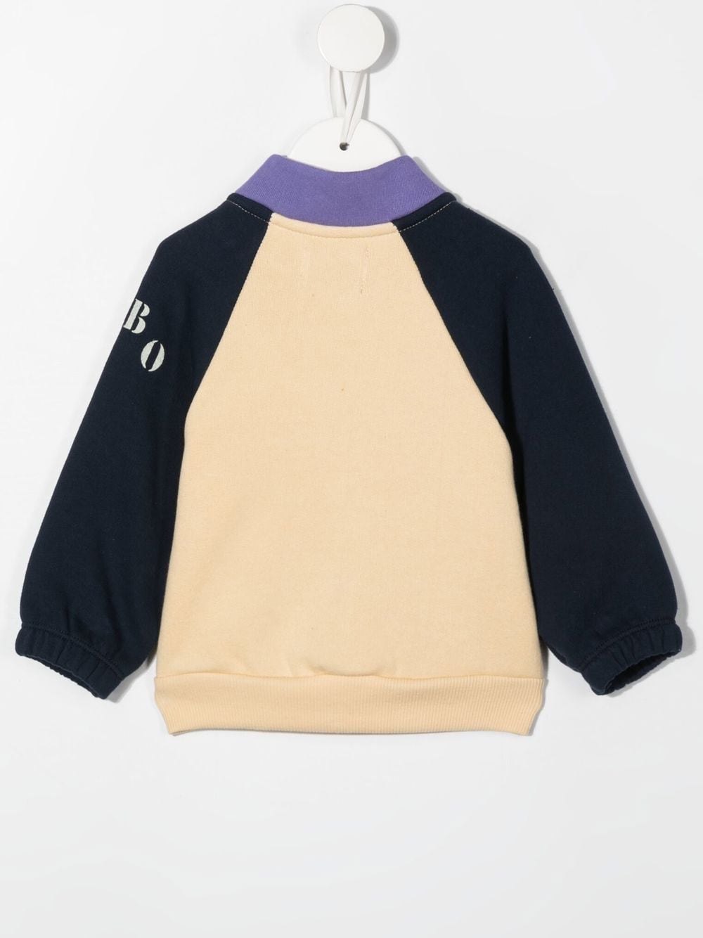 Bobo Choses Hoodie met colourblocking - Beige