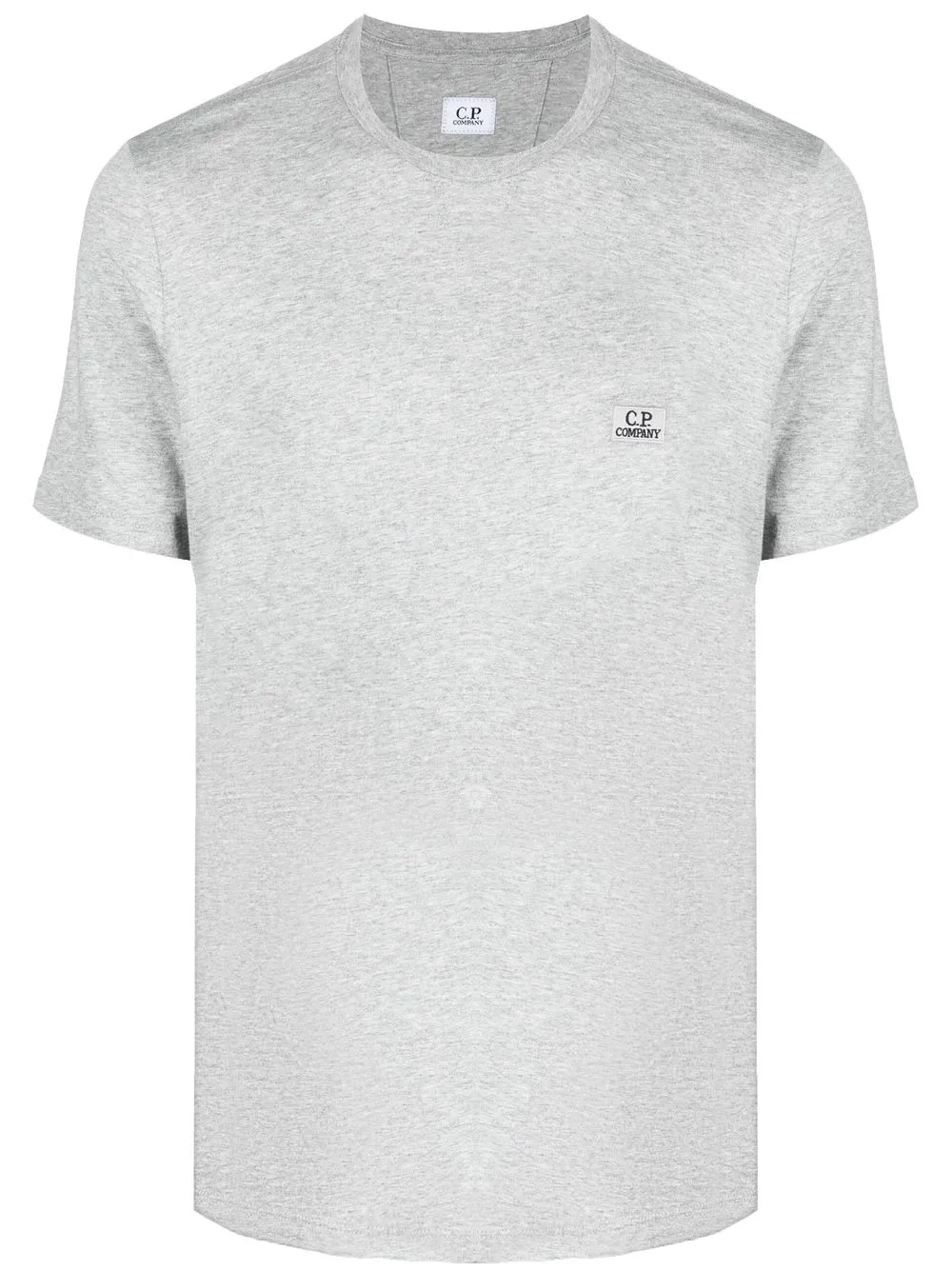 

C.P. Company logo-embroidered mélange-effect T-shirt - Grey