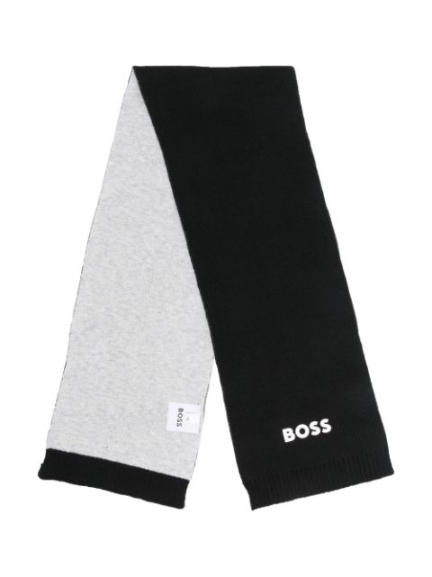 BOSS Kidswear logo-print scarf
