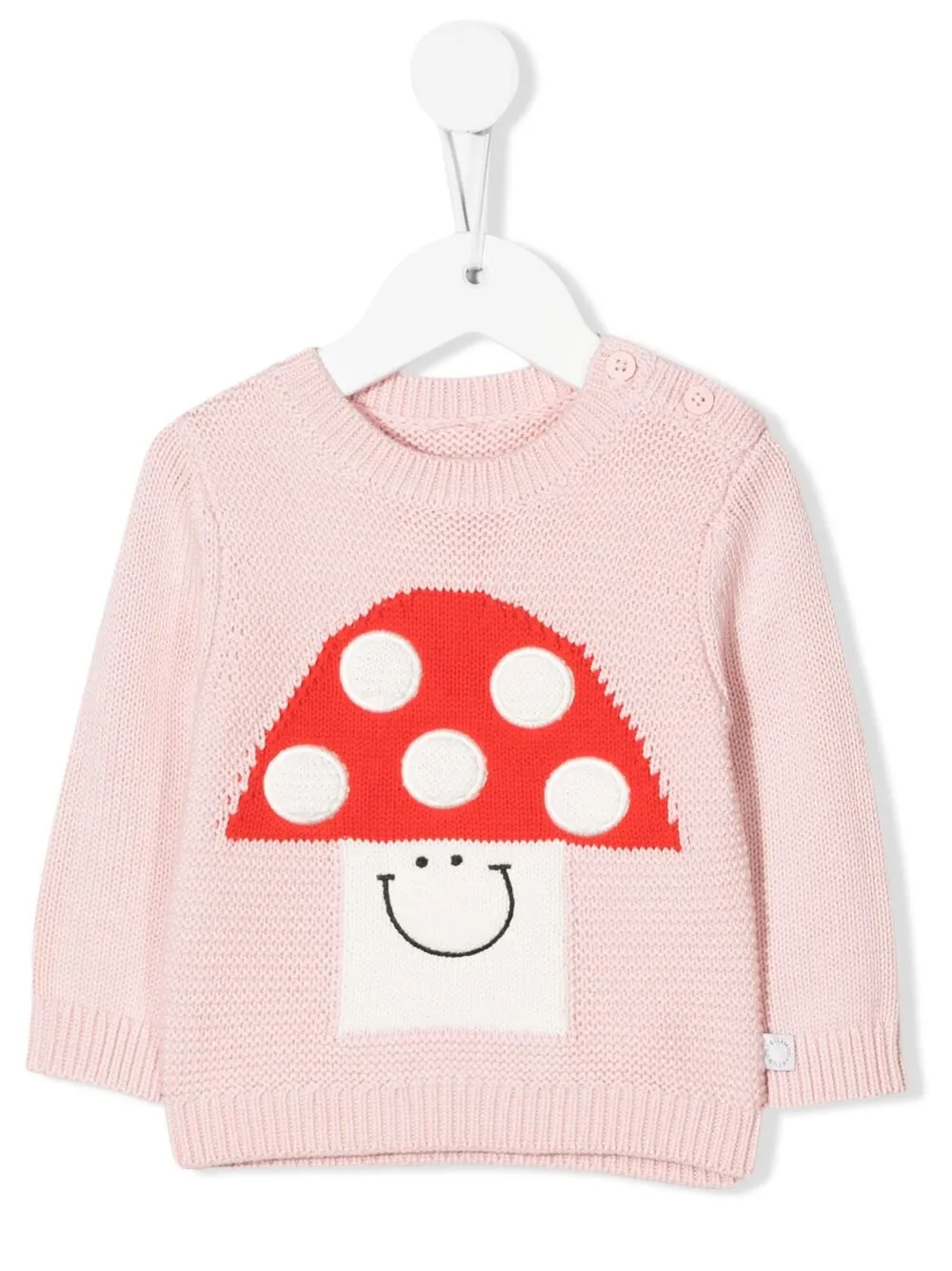 

Stella McCartney Kids suéter tejido con champiñones estampados - Rosado